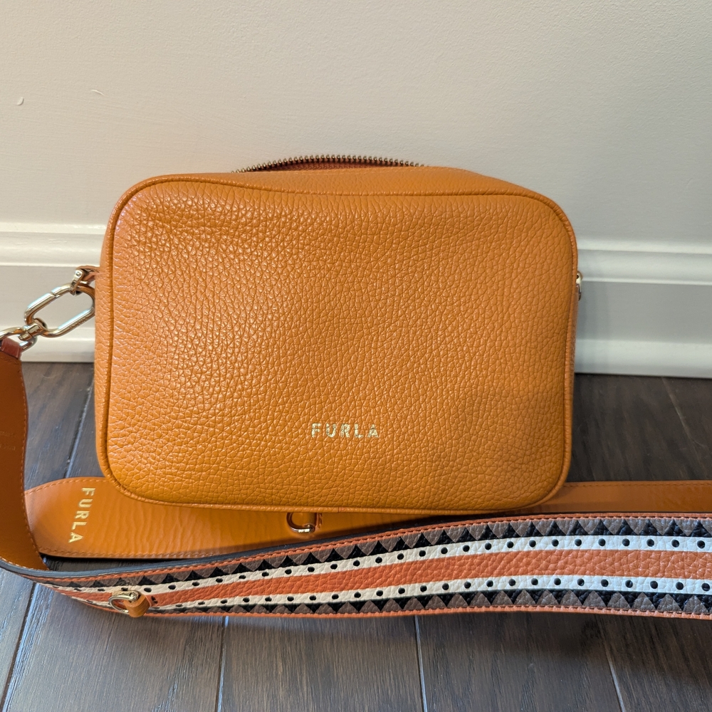 Furla Orange Crossbody Bag